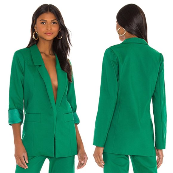 Show Me Your MuMu Jackets & Blazers - Show Me Your Mumu Emerald Green Major Blazer NWT M